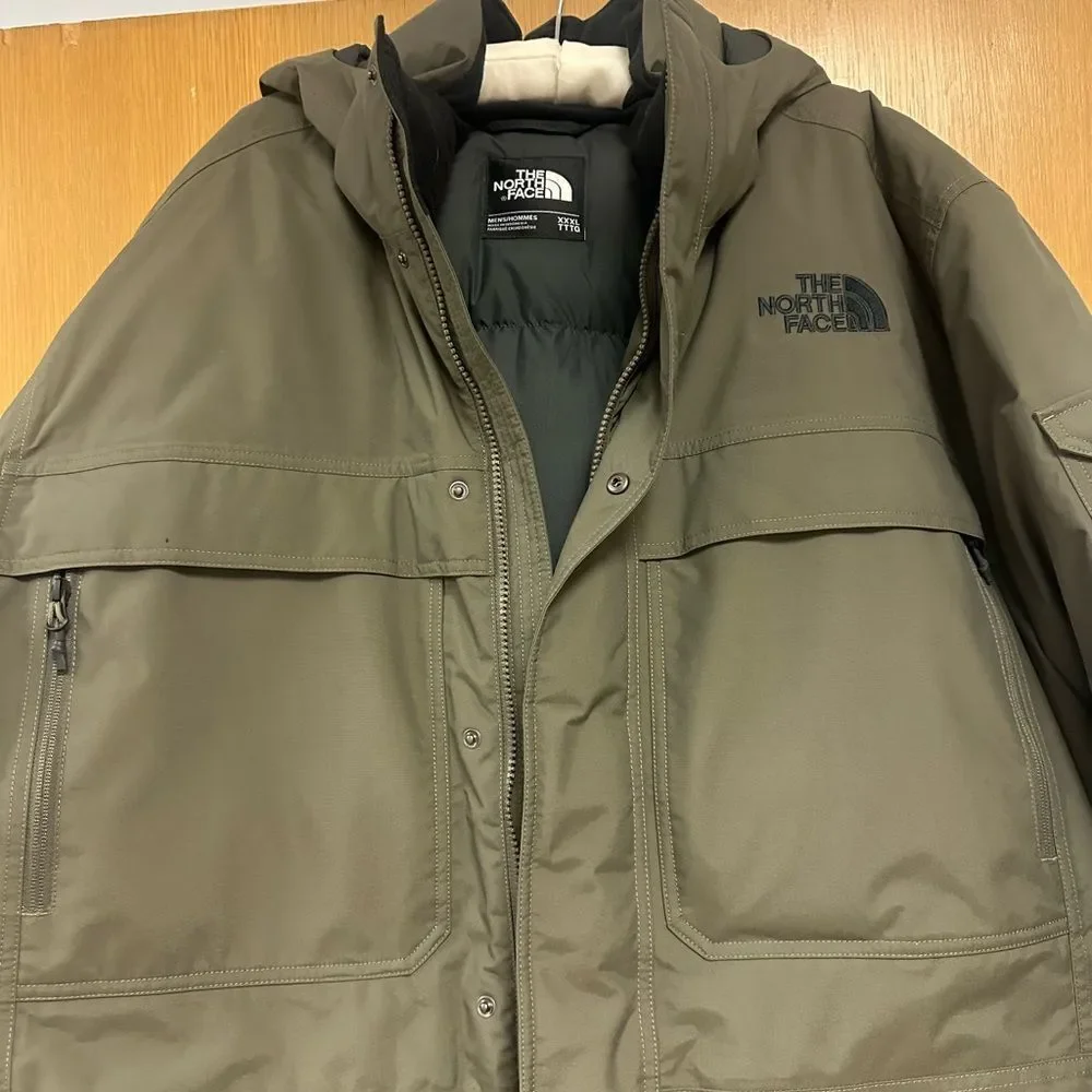 The North Face 3XL 550 Hyvent Goose Down Parka Jacket Olive Camo Green